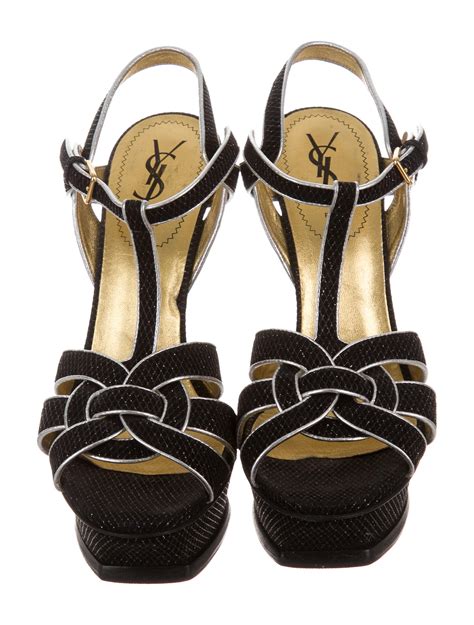 ysl flat tribute sandal|YSL tribute sandals with tights.